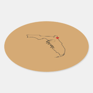 Adesivo Oval Flórida Home Jacksonville Sticker