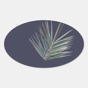 Adesivo Oval Folha verde clara