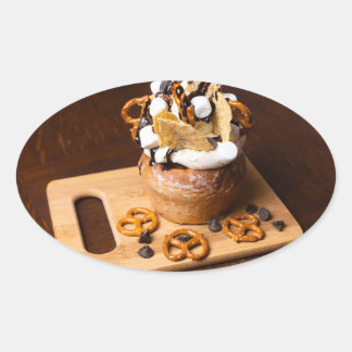 Adesivo Oval Food Sticker for Packaging
