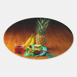 Adesivo Oval Food Stickers