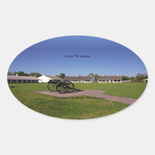 Adesivo Oval Fort Wilkins Sticker