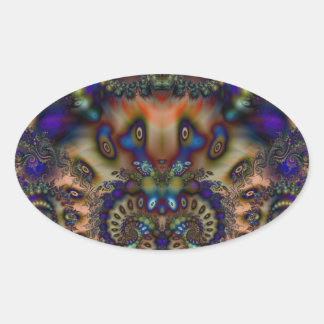 Adesivo Oval Fractal 361