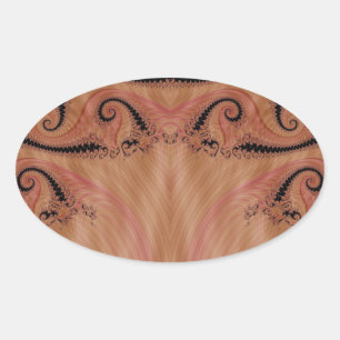 Adesivo Oval Fractal 404