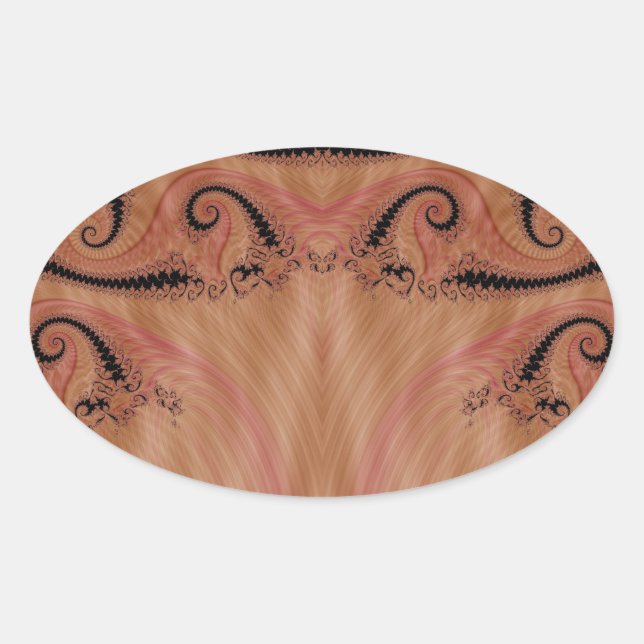 Adesivo Oval Fractal 404 (Frente)