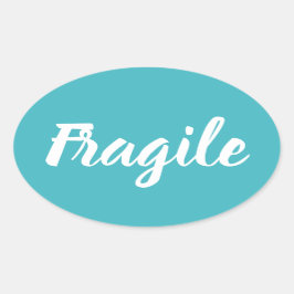 Adesivo Oval Frágil moda moderna empresa minimalista