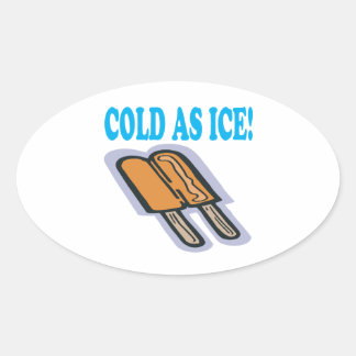 Adesivo Oval Frio Como Gelo