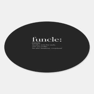 Adesivo Oval Funcle Outro Termo Para Tio Muito Mais Fresco