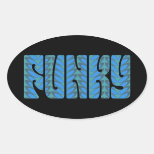 Adesivo Oval Funky (no azul)