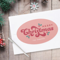 Funky Retro 70s Holly Jolly Natal