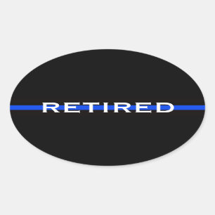 ADESIVO OVAL GABINETE OVAL DO POLICIAL RETIRADO