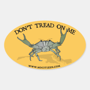 Adesivo Oval Gadsden Crab Oval Sticker