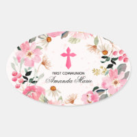 Garota Primeira Comunhão Cor-de-Água Rosa