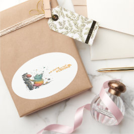 Adesivo Oval Gatito Travieso