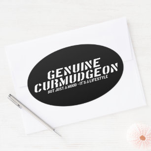 Adesivo Oval Genuine Curmudgeon Apenas um humor É um estilo de