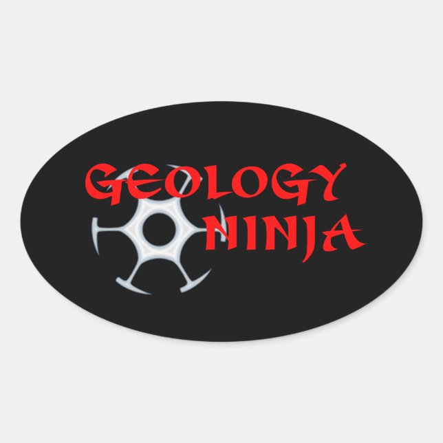 Adesivo Oval Geology Ninja (Frente)