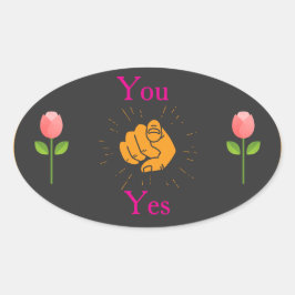 Adesivo Oval  geometric sticker, pink green sticker, modern pat