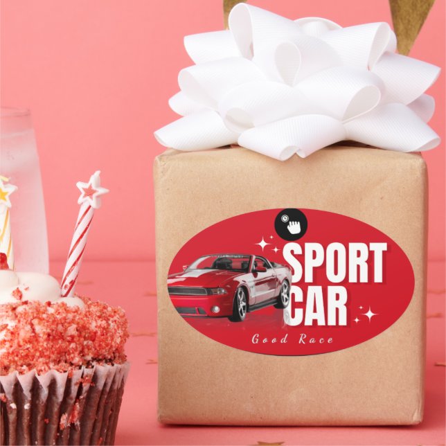 Adesivo Oval  geometric sticker, pink green sticker, modern pat (Festa)