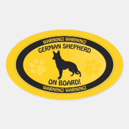 Adesivo Oval German shepherd Xing