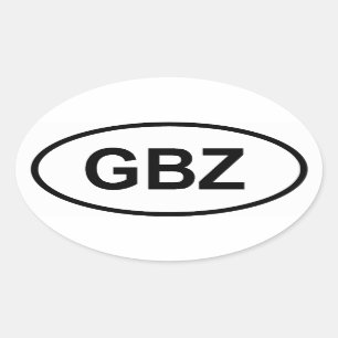Adesivo Oval Gibraltar "GBZ "