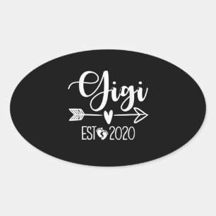 Adesivo Oval Gigi Est 2020 Heart Adora Presentes de Natal