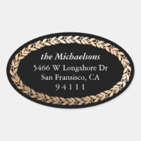 Gilded Garland Elegant Oval