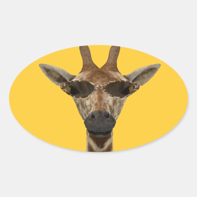 Adesivo Oval Giraffe Incognito (Frente)