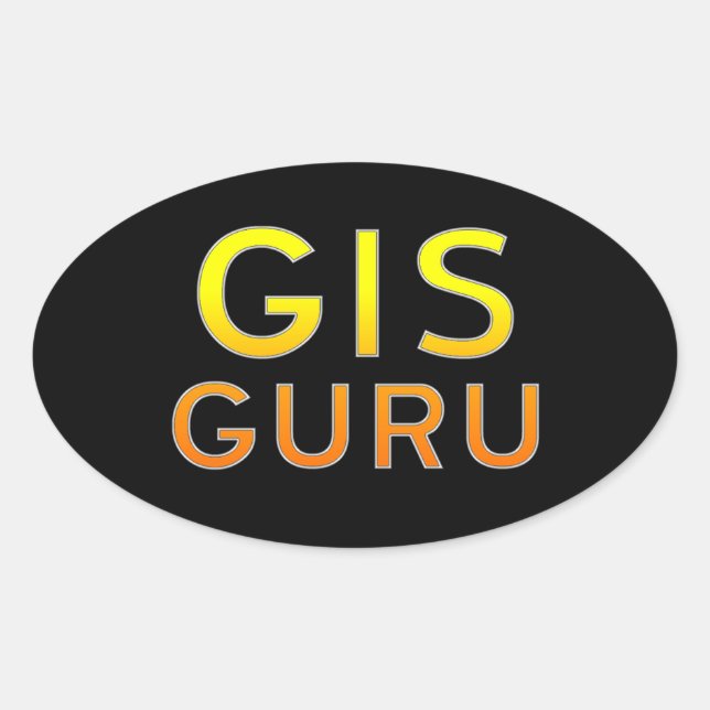 Adesivo Oval GIS Guru (Frente)