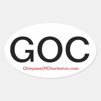 Adesivo Oval Glimpses de Charleston Bumper Sticker — 4 Embalage