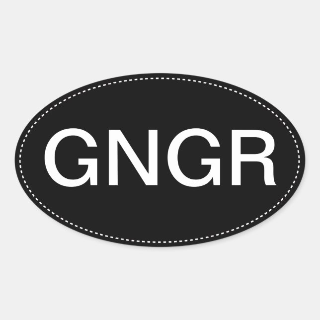 Adesivo Oval GNGR Ginger Oval Bumper Sticker (Frente)