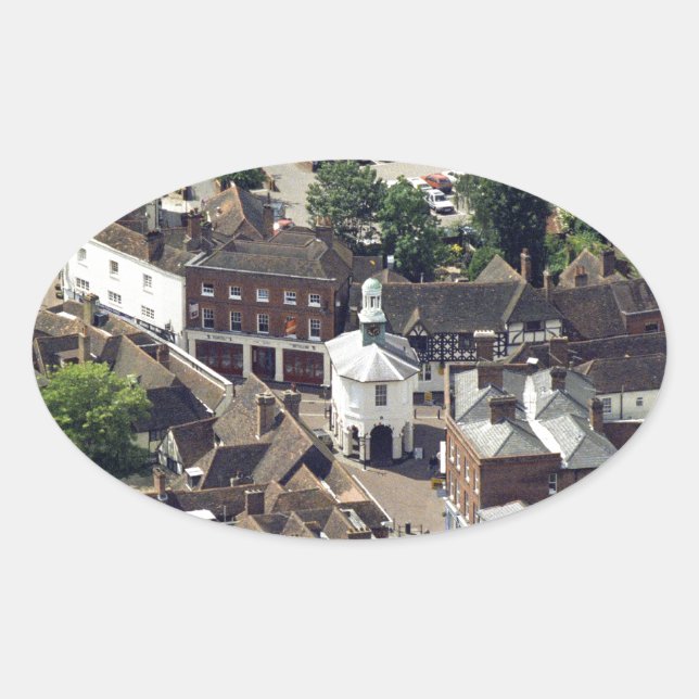 Adesivo Oval Godalming Surrey England (Frente)