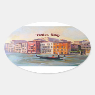 Adesivo Oval Gondolier no Grande Canal - Veneza (IT)