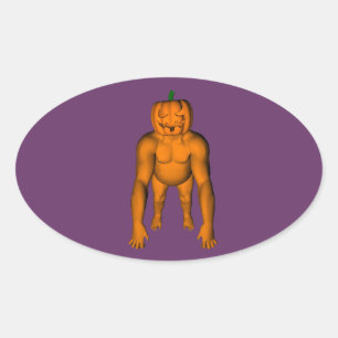 Adesivo Oval Gorila do Halloween