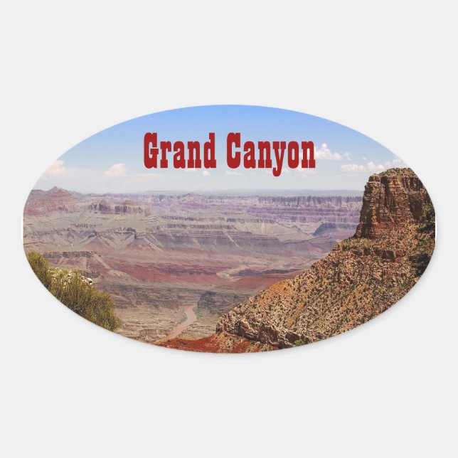 Adesivo Oval Grand Canyon Moran Pt. Vinheta Oval (Frente)