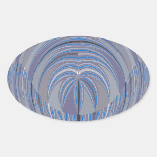 Adesivo Oval Grande Design de Coração Invisível