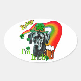 Adesivo Oval Grande Dia de São Patrício de Dane