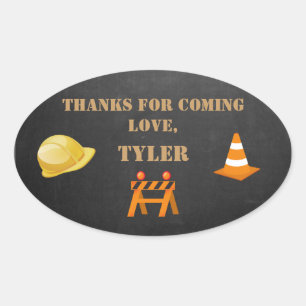 Adesivo Oval Grupo de Construção Obrigado, Senhor Deputado