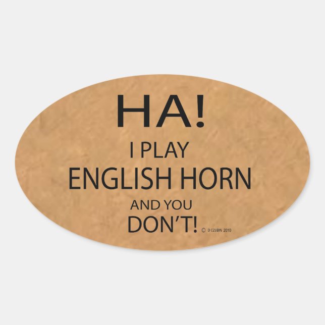 Adesivo Oval Ha English Horn Oval Sticker (Frente)