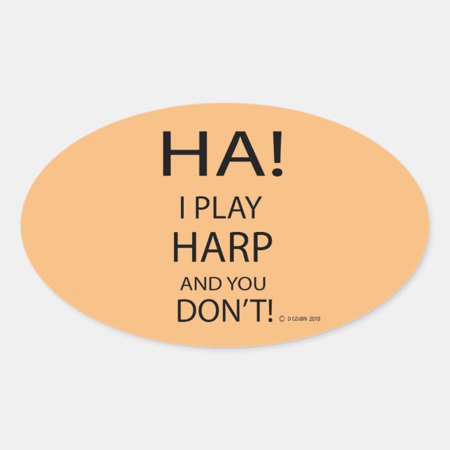 Adesivo Oval Ha Harp Oval Sticker (Frente)