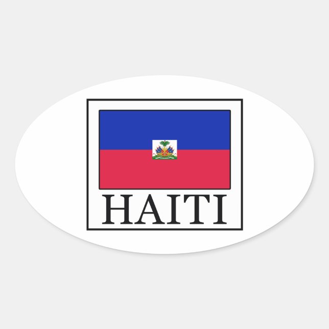 Adesivo Oval Haiti (Frente)
