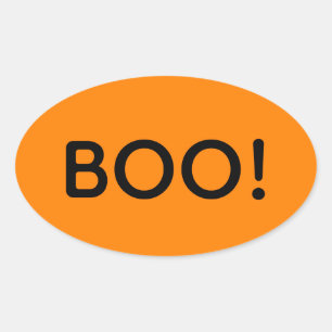 Adesivo Oval Halloween BOO! Bag Simples De Tratamento De Presen