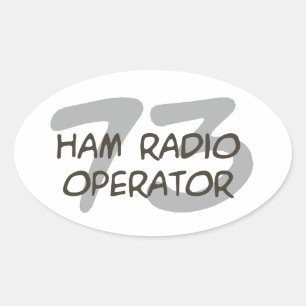 Adesivo Oval Ham Rádio