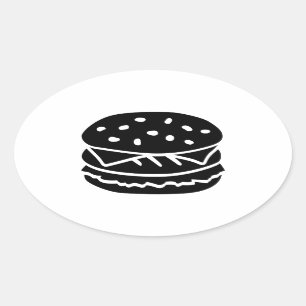 Adesivo Oval Hamburguer