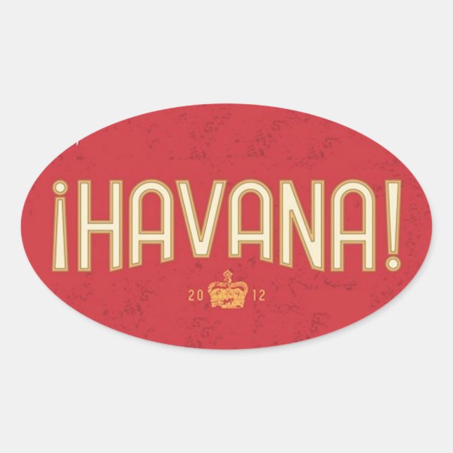 Adesivo Oval Havana Crown Sticker (Frente)