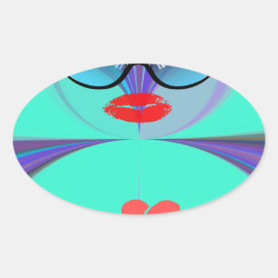 Adesivo Oval Heart Selfie