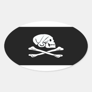 Adesivo Oval Henry All Flag Pirate Flag
