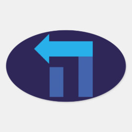 Adesivo Oval Hillary Ei Hebrew Oval Sticker