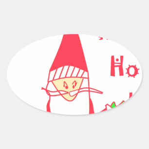 Adesivo Oval Ho Ho Feliz Natal De Papais noeis.png