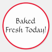 Adesivo Oval Hoje Assado Fresco