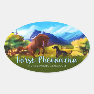 Adesivo Oval Horse Phenomena Summer Sticker