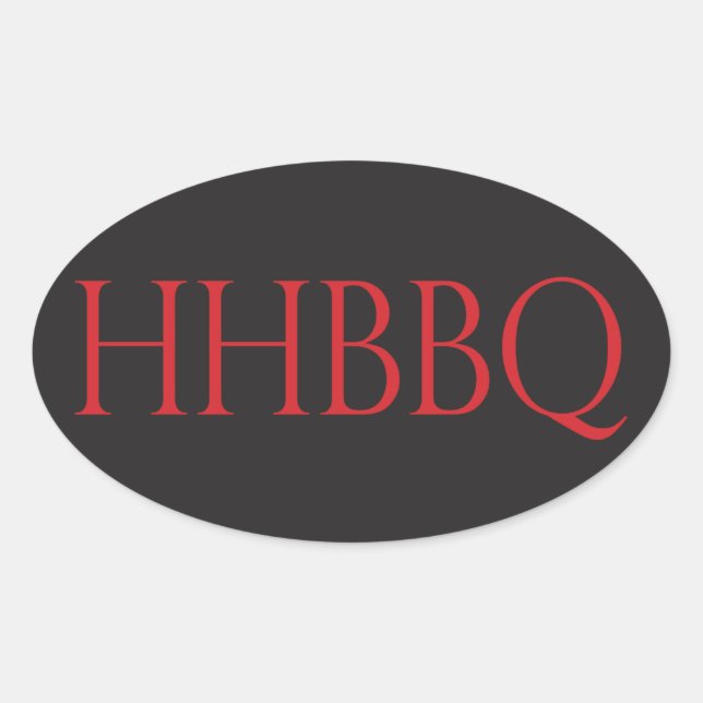 Adesivo Oval Howling Hog Barbecue Euro Sticker (Frente)